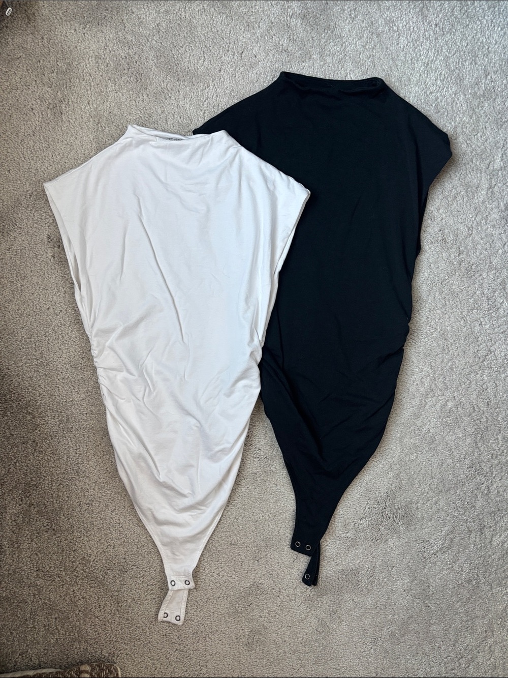 Mock neck shell top bodysuit set